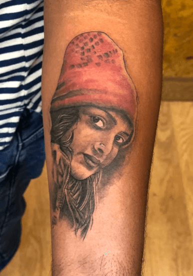 Portrait tattoo style