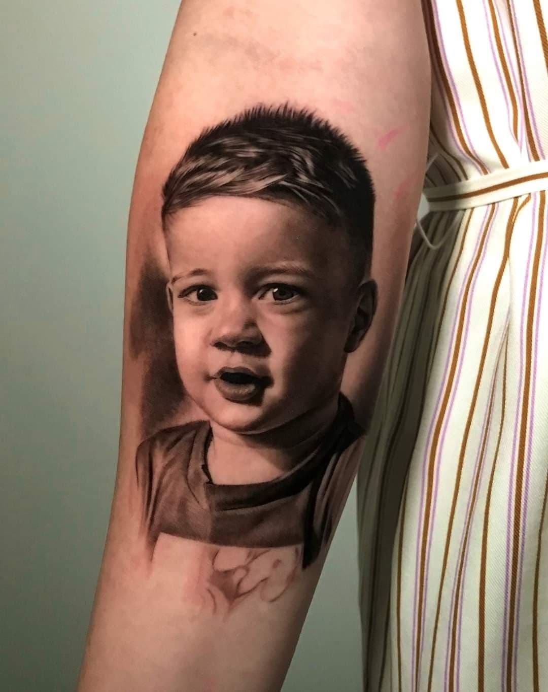 Portrait tattoo style