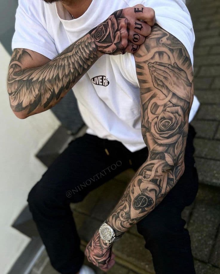 Black & Grey tattoo style